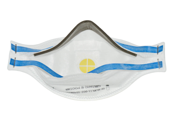 Респиратор-полумаска трехпанельный О2 3112 – FFP2 NR D с клапаном выдоха