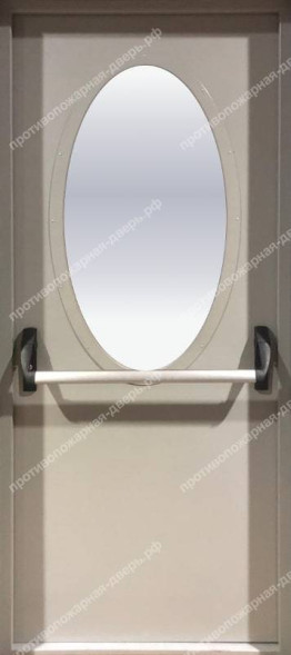 Однопольная остекленная дверь Антипаника «Push-bar» EI 60 RAL 7035 (03)