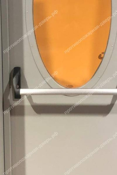 Однопольная остекленная дверь Антипаника «Push-bar» EI 60 RAL 7035 (03)