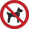 Знак P14 Запрещается вход (проход) с животными (пленка 200х200 мм)