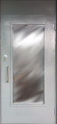 Техническая дверь со стеклом и верхней вставкой